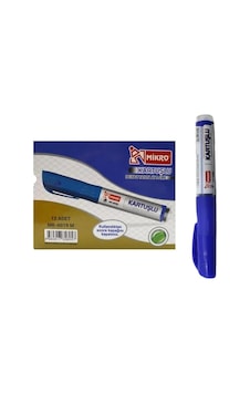 Mikro Tahta Kalemi Mr-6019 Kartuşlu Mavi 12'li Paket Çok Renkli