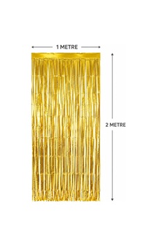 Arkhenx Gold Metalize Parti Perdesi 100x200 Cm Kapı Ve Arka Fon Perdesi Bzs1