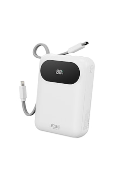 Y11 Mini Pd 22.5w 20000 Mah. Dijital Ekran Göstergeli Dahili Kablolu Power Bank Beyaz - 722302758 Beyaz Y11 Mini Pd 22.5w 20000 Mah. Dijital Ekran Göstergeli Dahili Kablolu Power Bank Beyaz - 722302758 Beyaz
