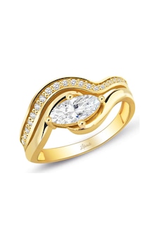 Lilarote 1.06 Ct Pırlanta Modern Tasarım Markiz Yüzük Lilarote 1.06 Ct Pırlanta Modern Tasarım Markiz Yüzük