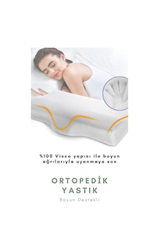 Conzaliza Boyun Destekli Ortopedik Yastık Beyaz