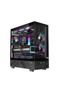 Dragos Basalt Pro V2 Siyah Temp. Display 6x Argb Usb 3.0 Typec Psu Yok Matx Gaming Bilgisayar Kasası Dragos Basalt Pro V2 Siyah Temp. Display 6x Argb Usb 3.0 Typec Psu Yok Matx Gaming Bilgisayar Kasası