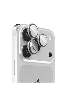 Apple Uyumlu iPad iPhone 17 Pro Max Zore Mikro Kamera Lens Koruyucu Gümüş Apple Uyumlu iPad iPhone 17 Pro Max Zore Mikro Kamera Lens Koruyucu Gümüş