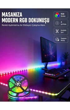 5 Metre Kumandalı Su Geçirmez Şerit Led 07289306 5 Metre Kumandalı Su Geçirmez Şerit Led 07289306
