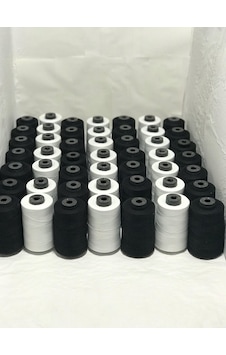 Dikiş Iplik 49'lı Siyah Beyaz Set Dikiş Ipliği 120 No 5000mt. Pol Dikiş Iplik 49'lı Siyah Beyaz Set Dikiş Ipliği 120 No 5000mt. Pol