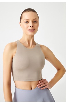 Los Ojos Vizon Halter Yaka Içi Sütyenli T-shirt Tank Top Vizon Vizon Los Ojos Vizon Halter Yaka Içi Sütyenli T-shirt Tank Top Vizon Vizon