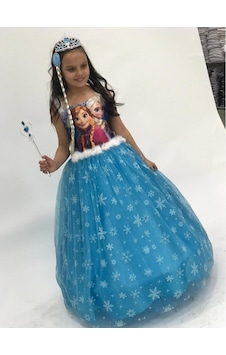 Elsa Resimli Frozen Gelinlik-Abiye-Kotüm Elsa Resimli Frozen Gelinlik-Abiye-Kotüm