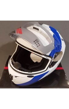 Rs2 320 DP815 Kapalı Kask Beyaz - Mavi Çizgili Rs2 320 DP815 Kapalı Kask Beyaz - Mavi Çizgili