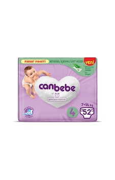 Canbebe Bebek Bezi Fırsat Paketi 4 Beden Maxi (7-14 Kg) 52 Adet