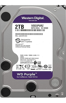 Wd Western 2 TB Purple 3,5" 64 GB 5400 RHM WD20PURZ Harddisk Wd Western 2 TB Purple 3,5" 64 GB 5400 RHM WD20PURZ Harddisk