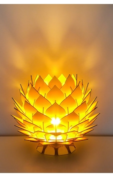 Lotus Dekoratif Ahşap Abajur Modern Tasarım Tekli Sarı Sarkıt Salon Mutfak Oda Hol Aydınlatma Nocolor-10f0be88 - 30939618 Nocolor-10f0be88