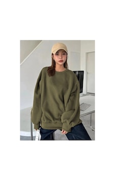 Freedom Storee Kadın Düz Bisiklet Yaka 3 İplik Sweatshirt - Yeşil Çok Renkli Freedom Storee Kadın Düz Bisiklet Yaka 3 İplik Sweatshirt - Yeşil Çok Renkli