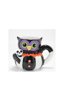 5 Adet Seramik Kupa 3d Kurukafa Tutan Baykuş Figürlü Bardak, Mug, Cup, Kahve Ve Çay 5 Adet Seramik Kupa 3d Kurukafa Tutan Baykuş Figürlü Bardak, Mug, Cup, Kahve Ve Çay