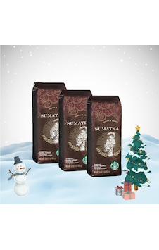 Starbucks Yılbaşı Paketi Sumatra Çekirdek Kahve 3 x 250 G