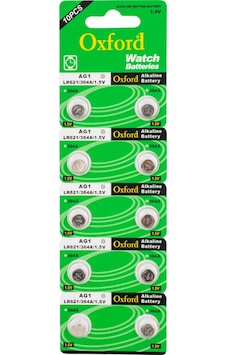 Ayt Oxford Ag1 Lr621 Alkalin 10 Lu Saat Pili Düğme Pil 1.55 Volt