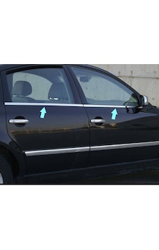 Volkswagen Passat Uyumlu B3 Cam Çıtası 1998-2005 4 Parça Paslanmaz Çelik Parça