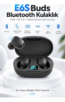 E6s Buds Kablosuz Kulakiçi Taşınabilir Bluetooth Kulaklık E6s Buds Kablosuz Kulakiçi Taşınabilir Bluetooth Kulaklık