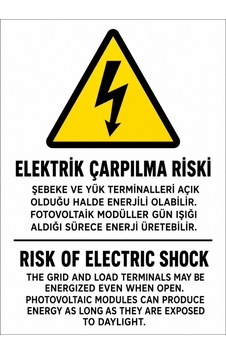 Elektrik Çarpılma Riski50x70cm Pvc Isg Levha Elektrik Çarpılma Riski50x70cm Pvc Isg Levha