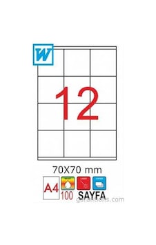 Goldmoon 2078 Laser A4 Sayfa Etiketi 70X70MM 100'lü Paket Goldmoon 2078 Laser A4 Sayfa Etiketi 70X70MM 100'lü Paket