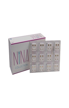 Nina Collection Steril Kulak Delme Küpesi 12 Çift Sarıya Karışık Sarı