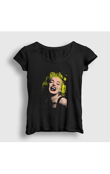 Presmono Kadın Blonde Marilyn Monroe T-shirt Siyah Presmono Kadın Blonde Marilyn Monroe T-shirt Siyah