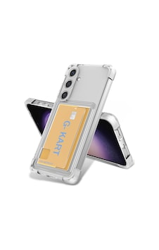 Samsung Galaxy Uyumlu  S24 Plus Kılıf Airbag Tasarımlı Şeffaf Kartlıklı Zore G-kart Kapak