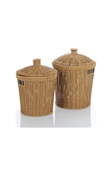 Kapaklı Rattan Patates Soğan Saklama Sepeti 2'li Set Kiler/mutfak Organizer, Doğal Hasır Görünüm 27 28 27 Diğer Kapaklı Rattan Patates Soğan Saklama Sepeti 2'li Set Kiler/mutfak Organizer, Doğal Hasır Görünüm 27 28 27 Diğer