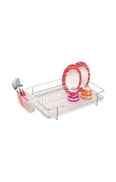 Ece Metal Yonca Tabaklık Bulaşıklık Krom Kaplama Metal Sepet Plastik Tepsi Krom Ece Metal Yonca Tabaklık Bulaşıklık Krom Kaplama Metal Sepet Plastik Tepsi Krom