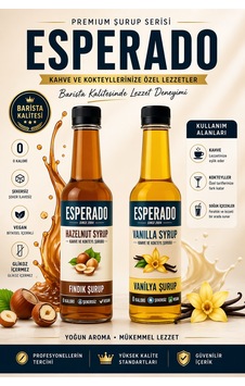 Esperado Şekersiz Kahve Şurubu Seti 2'li 250 Ml - Vanilya Ve Fındık Aromalı Sugar Free