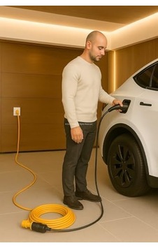 Seyyar Uzatma Kablosu, Erkek Ve Dişi Fiş Kaplinli, Kapaklı Prizli, 3x2.5 Mm, Kalın Kablo, Bahçe, Şan Seyyar Uzatma Kablosu, Erkek Ve Dişi Fiş Kaplinli, Kapaklı Prizli, 3x2.5 Mm, Kalın Kablo, Bahçe, Şan