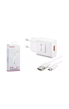 Genax Gnx005 Micro Usb Şarj Adaptörü Set 3.4a 18w Beyaz Genax Gnx005 Micro Usb Şarj Adaptörü Set 3.4a 18w Beyaz