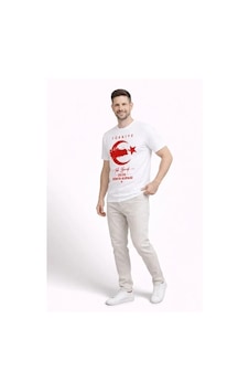Modi Green Erkek Türkiye Ay Yıldız Baskılı Taraftar Forma T-shirt - Beyaz Modi Green Erkek Türkiye Ay Yıldız Baskılı Taraftar Forma T-shirt - Beyaz