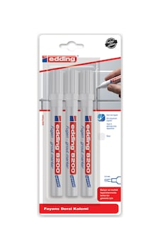 Edding 8200 Fayans Derzi Kalemi 2-4 MM Beyaz - 3'lü