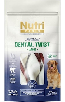 Nutri Canin Dental Twist Kuzulu Yetişkin Köpek Ödülü M-L 120 G Nutri Canin Dental Twist Kuzulu Yetişkin Köpek Ödülü M-L 120 G