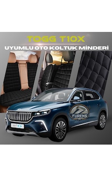 Togg T10x Siyah Renk Tay Tüyüü Cepli & Terletmez Sırtlı Oto Koltuk Minder Seti - Koltuk Koruma Kılıfı Ön & Arka Tam Set Togg T10x Siyah Renk Tay Tüyüü Cepli & Terletmez Sırtlı Oto Koltuk Minder Seti - Koltuk Koruma Kılıfı Ön & Arka Tam Set