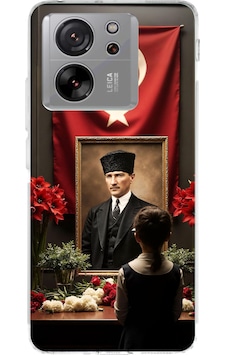 Xiaomi Mi 13t - 13t Pro Uyumlu Atatürk Türk Bayrağı Tablo Baskılı Silikon Kılıf Renkli Xiaomi Mi 13t - 13t Pro Uyumlu Atatürk Türk Bayrağı Tablo Baskılı Silikon Kılıf Renkli