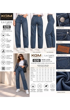 La Carte Mom Jean Lycralı Kadın Kot Pantolon 0210-27/33 Kahverengi La Carte Mom Jean Lycralı Kadın Kot Pantolon 0210-27/33 Kahverengi