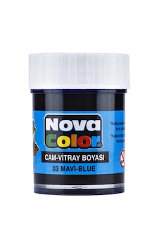Nova Color Cam Boyası Mavi 30 ML 2 adet Mavi Nova Color Cam Boyası Mavi 30 ML 2 adet Mavi
