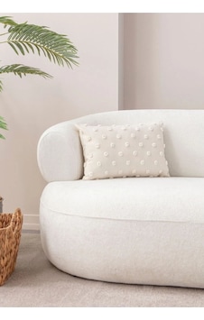Puantiyeli 35x50 Kırlent Kılıfı Krem Puantiyeli 35x50 Kırlent Kılıfı Krem