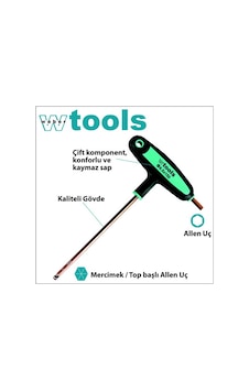 Weber Tools Top Başlı T Saplı Allen Tor 50 x 150 MM Weber Tools Top Başlı T Saplı Allen Tor 50 x 150 MM