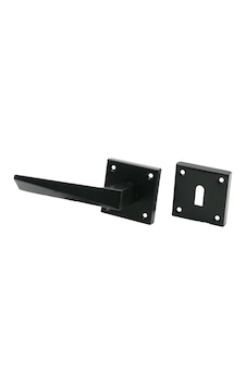 4 Takım Pratik Prizma Oda Siyah Rozetli Kapı Kolu Bx40 4 Takım Pratik Prizma Oda Siyah Rozetli Kapı Kolu Bx40