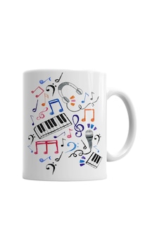 İyi Zıplayanlar Müzik Notları Ve Semboller Müzik Notolar Kupa Karışık İyi Zıplayanlar Müzik Notları Ve Semboller Müzik Notolar Kupa Karışık