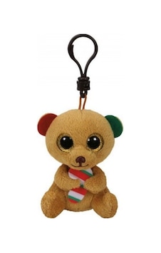 Ty Beanie Boos Bella - Brown Bear W/Candy Cane Clip Ty Beanie Boos Bella - Brown Bear W/Candy Cane Clip
