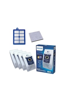 Philips Uyumlu Fc9192 Performer Pro Toz Torbası Ve Hepa Filtre Seti, 4 Adet S-bag, Beyaz
