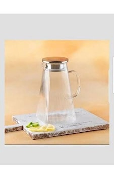 Acar Sürahi Metal Kapaklı Cam Sürahi 1800 Ml