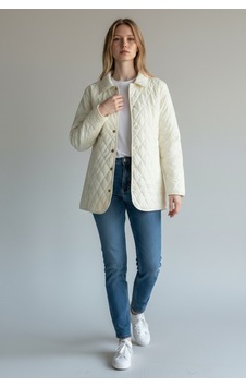 CottonCool Kadın Kapitone Mont Krem CottonCool Kadın Kapitone Mont Krem
