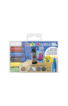 Carioca Akrilik Paint Marker Su Bazlı Maxi 6'lı Çoklu