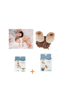 Sevi Kiraz Çekirdekli Patik+ Kiraz Çekirdekli Bebek Bel Bandı Set Krem Sevi Kiraz Çekirdekli Patik+ Kiraz Çekirdekli Bebek Bel Bandı Set Krem
