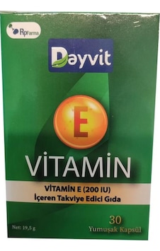 Dayvit Vitamin E 200 Iu 30 Kapsül Dayvit Vitamin E 200 Iu 30 Kapsül