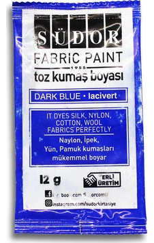 Südor Toz Kumaş Boyası 12 Gr. Lacivert Südor Toz Kumaş Boyası 12 Gr. Lacivert